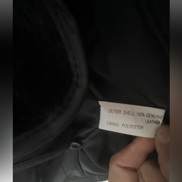 NWOT Genuine Leather Jacket, Size Large, Black - Picture 5 of 6